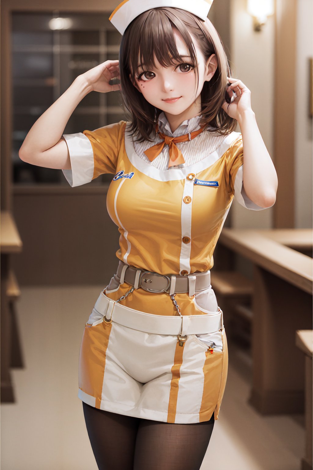 00042-3338731693-(masterpiece, best quality_1.2), , cowboy shot, solo, 1girl, anegasaki nene, waitress, smile, looking at viewer, hand in own hai.jpg